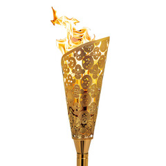 Flame of the Olympic torch on a transparent background.