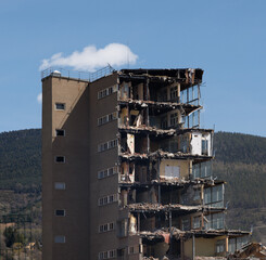 Immeuble en cours de démolition