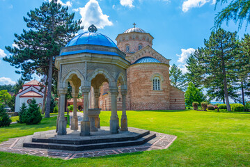 Fototapeta premium Zica monastery in Serbia during a sunny day