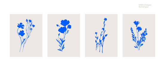 Meadow flowers vector illustration. Botanical header background. 