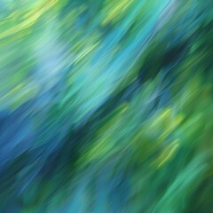 Blue and Green Blurred Motion Defocused Abstract generative ai