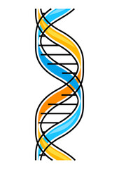 Dna molecule icon. Science item. Medical concept image.