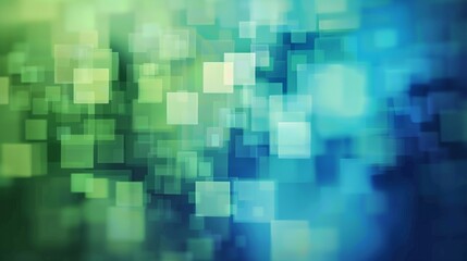Blue and Green Blurred Motion Defocused Abstract generative ai