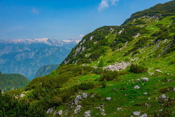 Triglav national park viewed from Mount Vogel, Slovenia