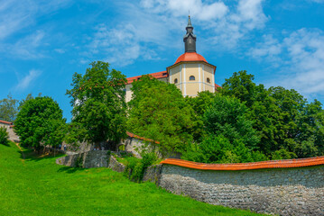 Ramparts of the Skofja Loka castle in Slovenia