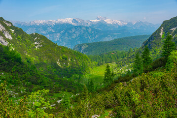 Triglav national park viewed from Mount Vogel, Slovenia