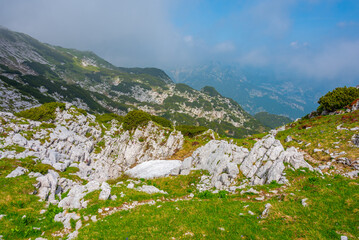Triglav national park viewed from Mount Vogel, Slovenia