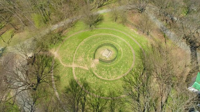 Adam Mickiewicz Mound Sanok Kopiec Aerial View Poland