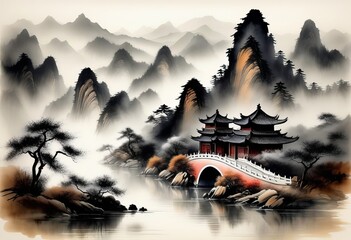 Capturing the Essence of Nature in Traditional Chinese Ink Wash Painting