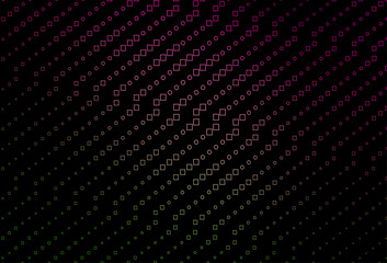 Dark Pink, Green vector layout with rectangles, squares.