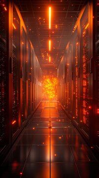 A cloud computing data center powering global digital services