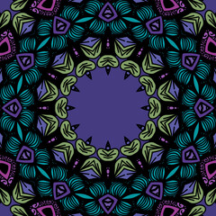Patrón sin costuras - mandalas - colores - caleidoscopio - estampado - fondo