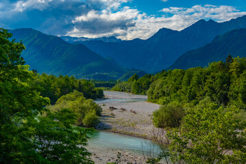 Panorama of Julian Alps in Slovenia