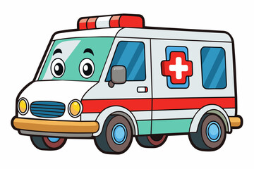  ambulance car vector illustration