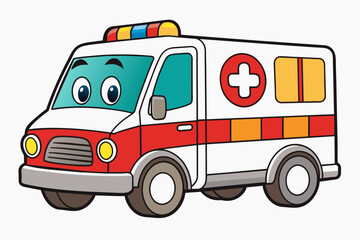  ambulance car vector illustration