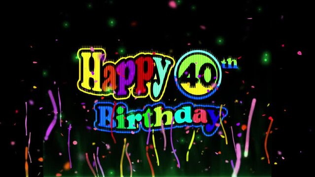 40th Birthday Celebration, Company Party invitation, Fireworks Mixer color Logo Videos