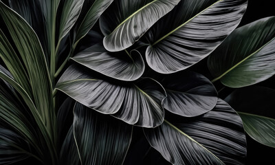 Dynamic Digital Art: Crafting Stunning Images with Abstract Black Leaf Textures