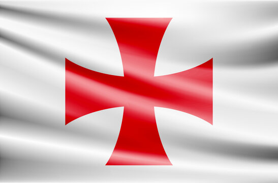 vector knights templar cross flag