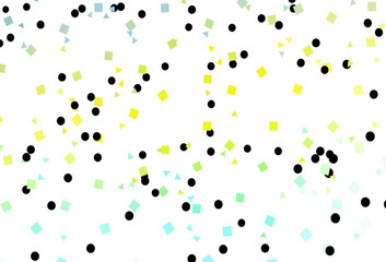 Light Green, Yellow vector cover in polygonal style with circles.