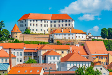 Ptuj castle overlooking town of the same name in Slovenia