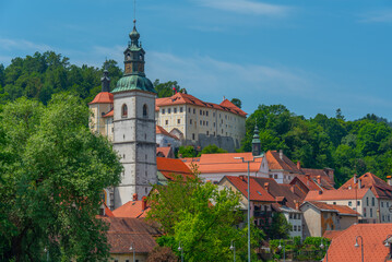 Obraz premium Cityscape of Skofja Loka town in Slovenia