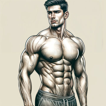 muscular man showing strength and fitness
