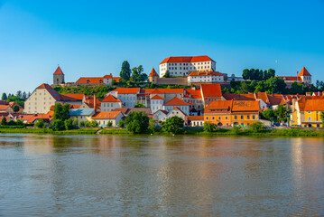 Panorama view of Slovenian town Ptuj