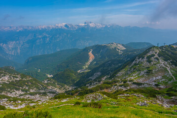 Triglav national park viewed from Mount Vogel, Slovenia