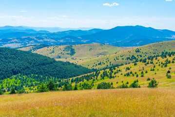 Zlatibor countryside in Serbia during a summer day