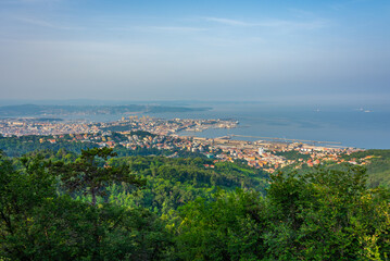 Fototapeta na wymiar Panorama view of Italian town Trieste