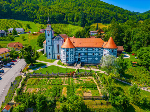 Beautiful Olimje monastery in Slovenia during a sunny day