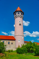 Fototapeta na wymiar Restored water tower in Brezice, Slovenia