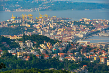 Panorama view of Italian town Trieste