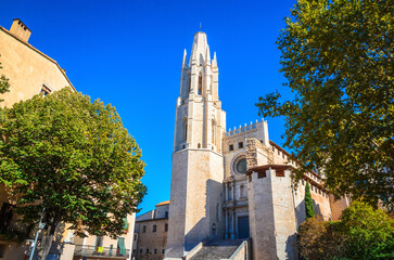 Tower of St. Felix church in Girona, Catalonia, Spain - 780099033