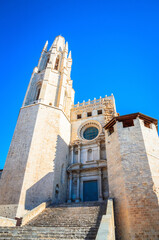 Tower of St. Felix church in Girona, Catalonia, Spain - 780099251