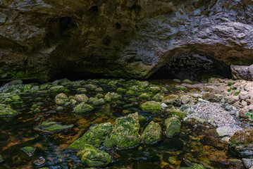 Zeljske jamy caves at Rakov Skocjan natural park in Slovenia