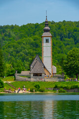 Church at Ribcev Laz near lake Bohinj in Slovenia