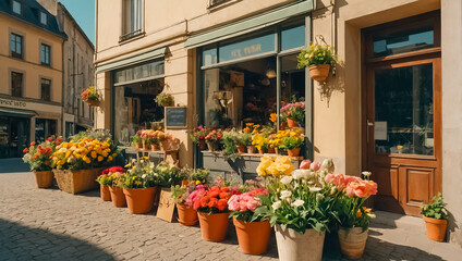 Exterior of a flower shop