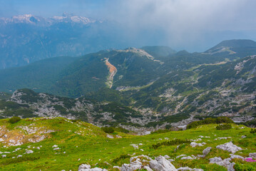 Triglav national park viewed from Mount Vogel, Slovenia