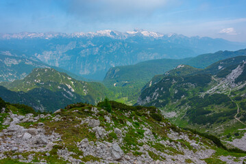 Naklejka premium Triglav national park viewed from Mount Vogel, Slovenia