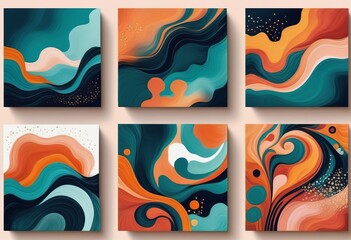 A Vibrant Collection of Abstract Hand Painted Designs