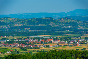 Fototapeta na wymiar Slovenian countryside during a sunny day