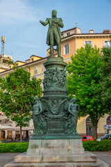 Fototapeta premium Statue of Maximilian of Austria in Italian town Trieste