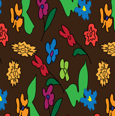 seamless pattern with flowers
