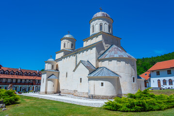 Fototapeta na wymiar Mileseva monastery in Serbia during a sunny day
