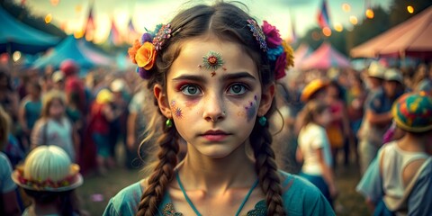 festival girl portrait