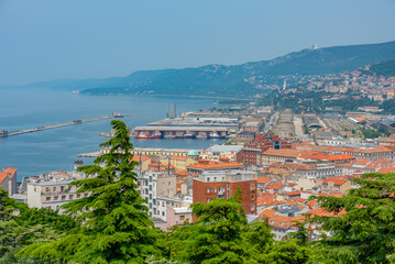 Fototapeta na wymiar Panorama view of Italian town Trieste