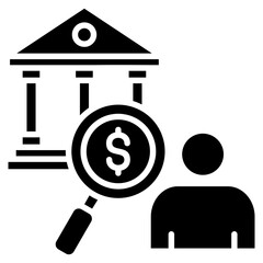 Bank Examiner  Icon Element For Design