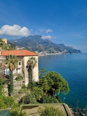 Beautiful view of Amalfi on the Mediterranean coast with lemons in the foreground, Italy
- 780103846