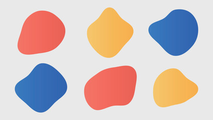 Colorful Abstract Geometric Background with Organic Shapes